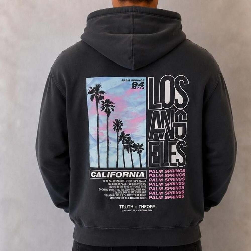 Truth + Theory Los Angeles Palm Springs Pullover Hoodie